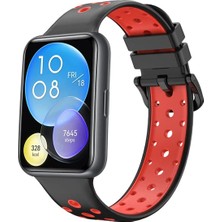 Basias Huawei Watch Fit 2 Elegant Edition Kordon Delikli Spor Silikon