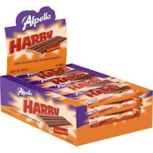 Harby Sütlü Çikolata Kaplı Karamelli Bisküvi Çikolata 24 x 25 gr