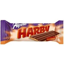 Harby Sütlü Çikolata Kaplı Karamelli Bisküvi Çikolata 24 x 25 gr