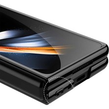 MobaxAksesuar Samsung Galaxy Z Fold 4 Kılıf Full Camlı Şeffaf Kapak