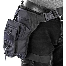Tactical Siyah Özel Bölmeli Bel ve Bacak Çantası