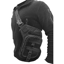 Tactical Siyah Özel Bölmeli Bel ve Bacak Çantası
