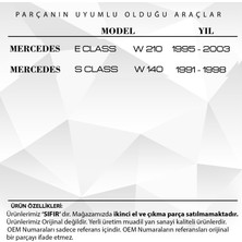 DNC Auto Part Shop Mercedes E Class W210,S Class W140 Için Yan Ayna Ayar Düğmesi