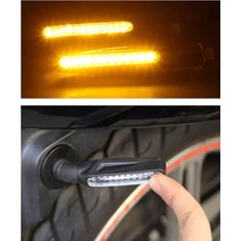 UniChrome 12 LED Motosiklet Sinyal Takımı Sarı Renk Kayar Drl Sinyal Farı Seti