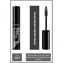 Deborah Milano Love My Lashes Volume Ekstra Hacimlendirici Maskara * 2 Adet