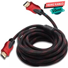 Vetech 10 Metre Örgü Sargılı HDMI Kablo Full Hd