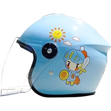 Romantik Balon Çocuk Kaskı Çocuk Motosiklet Kaskı Mavi (Yurt Dışından)