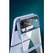 Dexmon Samsung Galaxy Z Flip 4 Kılıf Kamera Korumalı Metal Görünümlü Ultra Ince Katlanabilen Crieff Case