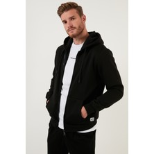 Buratti Regular Fit Kapüşonlu Fermuarlı İçi Tüylü Yumuşak Şardonlu Kışlık Sweat Erkek SWEAT 5905340