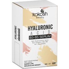 Kokosh Beauty Hyaluronic Acid B3-B5 Serum & Özel Formül & %3 Hyaluronik Asit & %2 Vitamin B3-B5 & %1 Squalene