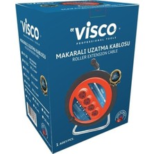 Visco +Plus Makaralı Seyyar Uzatma Kablosu 3 x 2,5 - 50 Metre