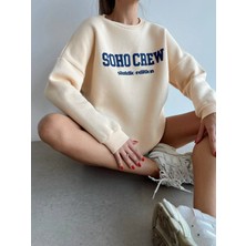 Pubblica Kadın Baskılı Şardonlu Krem Sweatshirt