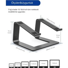 Newolexx Tüm Modellere Uyumlu Laptop Standı Notebook Soğutucu Yükseltici Sehpa-Metal-(10,18.4inç)