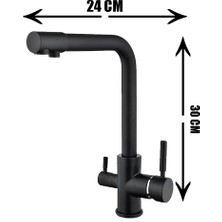 Altunithalat 3 Yollu Arıtmalı Sıcak Soğuk Çıkışlı Evye Mutfak Bataryası Arıtmalı Musluk