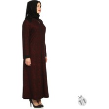 Likapa Bordo Siyah Önden Fermuarlı Tesettür Şık Üst Giyim