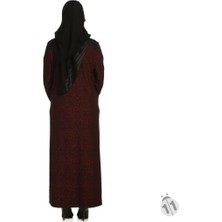 Likapa Bordo Siyah Önden Fermuarlı Tesettür Şık Üst Giyim