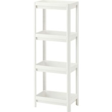 IKEA Banyo Raf Ünitesi Beyaz Pratik Raf Ünitesi 23x100 Cm