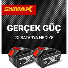 Stilmax 21V 3AH Çift Akülü 15 cm Pala Dal Budama Bıçkı Makinası