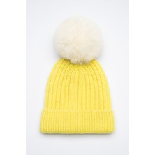 Penti Sarı Kız Çocuk Ponponlu Bere