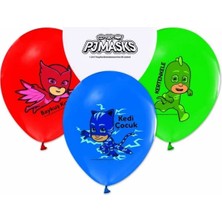 Çıtı Pıtı Store Pijamaskeliler (Pj Masks) Baskılı Balon 10 Adet