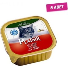Plaisir Sığır Etli Pate Kedi Konservesi 100 gr 6 Adet