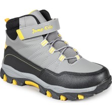 Jump 27788 Gri Neon Sarı Çocuk Günlük Kalın Taban Sneaker Spor Bot Ayakkabı