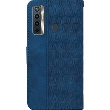 Wansheng Camon 17 İçin Deri Telefon Kılıfı - Mavi (Yurt Dışından)