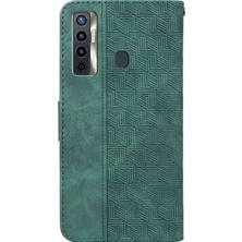 Wansheng Camon 17 İçin Deri Telefon Kılıfı - Yeşil (Yurt Dışından)