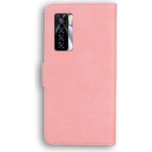 Wansheng Camon 17 Pro İçin Pu Telefon Kılıfı - Pembe (Yurt Dışından)