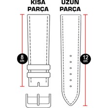 Açık 20MM Kahverengi Taba Hakiki Deri Spor Saat Kordonu Kayış