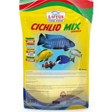 Lotus Cichlid Mix Granulat 860 gr Poşet Balık Yemi