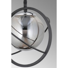 Esslight Urla Tekli Modern Füme Glop Camlı Sarkıt Avize
