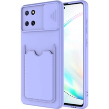 Kip GSM Samsung Galaxy A81 (Note 10 Lite) Kılıf ​sürgülü Kamera Korumalı Kartlık Bölmeli Silikon Kapak