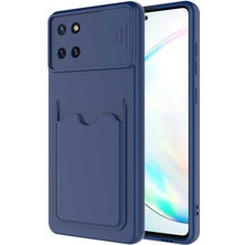 Kip GSM Samsung Galaxy A81 (Note 10 Lite) Kılıf ​sürgülü Kamera Korumalı Kartlık Bölmeli Silikon Kapak