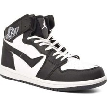 Lambırlent Beyaz Siyah Erkek Bilek Boy Sneaker