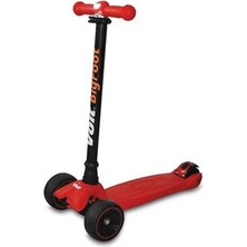 Voit 218C Işıklı Geniş 3 Teker Scooter-Kırmızı