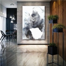 SML Tablo Öpüşen Duman Çift Aşk Love Kanvas Tablo