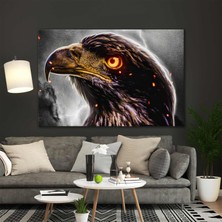 SML Tablo Yakın Çekim Kartal Kafası Yıldırım Şimşek Kanvas Tablo