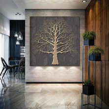 SML Tablo Altın Ağaç Dekoratif Gold Modern Sanat Kanvas Tablo