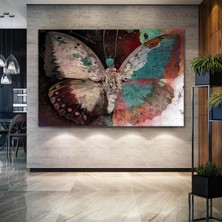 SML Tablo Soyut Renkli Kelebek Art Hayvan Dekor Kanvas Tablo