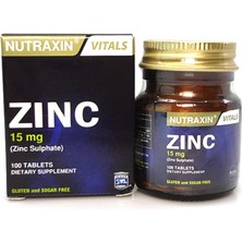 Nutraxin Nutraxin vitals Zinc 15 Mg 100 Tablet -Va694