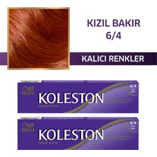 Wella Koleston Krem Boya 6/4 Kızıl Bakır 2x Paket Amonyaklı Kalıcı Renkler İçin Özel Formül