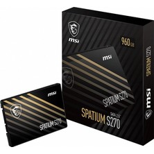 MSI SSD Spatıum S270 Sata 2.5 240GB R500 W400.