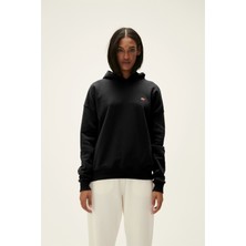 Bad Bear Welcome Kapüşonlu Kadın Siyah Sweatshirt