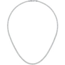 Merano Design 3mm Rhodium Su Yolu Kolye