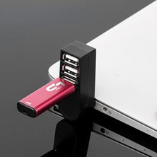 Ada Mini Taşınabilir Döner Usb3.0 Hub Spinner 3 Portlu USB Hub Type-C Döner Dock Hub (Yurt Dışından)