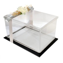 mixefor Söz Nişan Bohça Kutusu Pleksi Kutu -Hediye Kutusu 35 cm x 25 cm x 20 cm Ölçülerinde Siyah Çerçeve