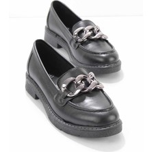 Bambi Siyah  Kadın Loafer Ayakkabı K01257067009