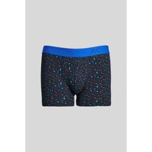 Altınyıldız Classics Erkek Lacivert-saks Mavi 3'lü Pamuklu Esnek Boxer Paketi