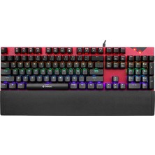 Everest Kb-Mk7 Kırmızı USB Bilek Destekli Mekanik Klavye Q Red Switch Gaming Oyuncu Klavyesi